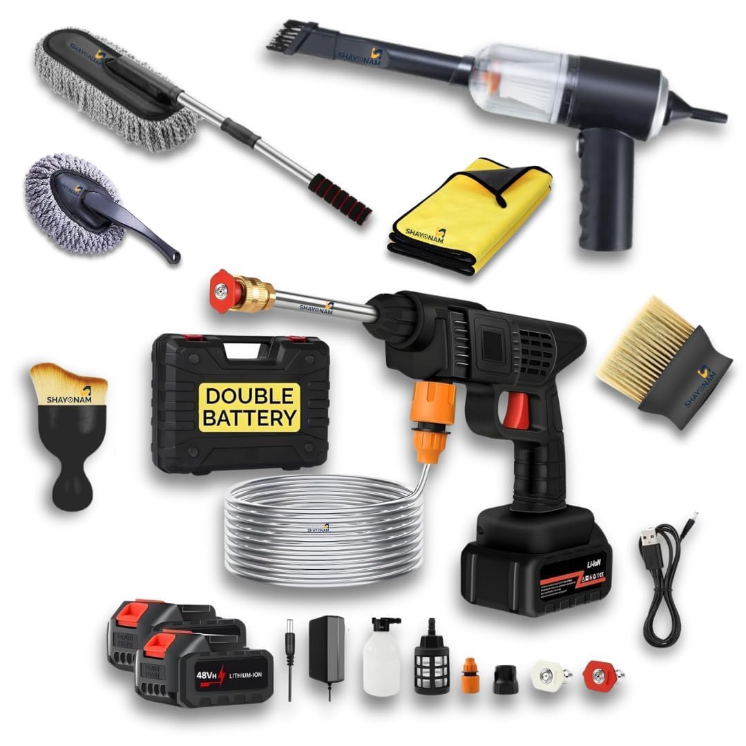 TurboForce Double-Battery High-Pressure Car Washer Gun