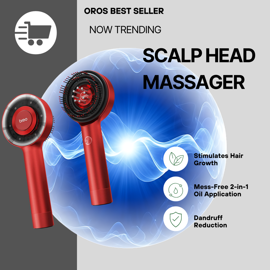 Premium 2-in-1 Electric Scalp Massager Comb | Oil Applicator & Deep Relaxation Tool
