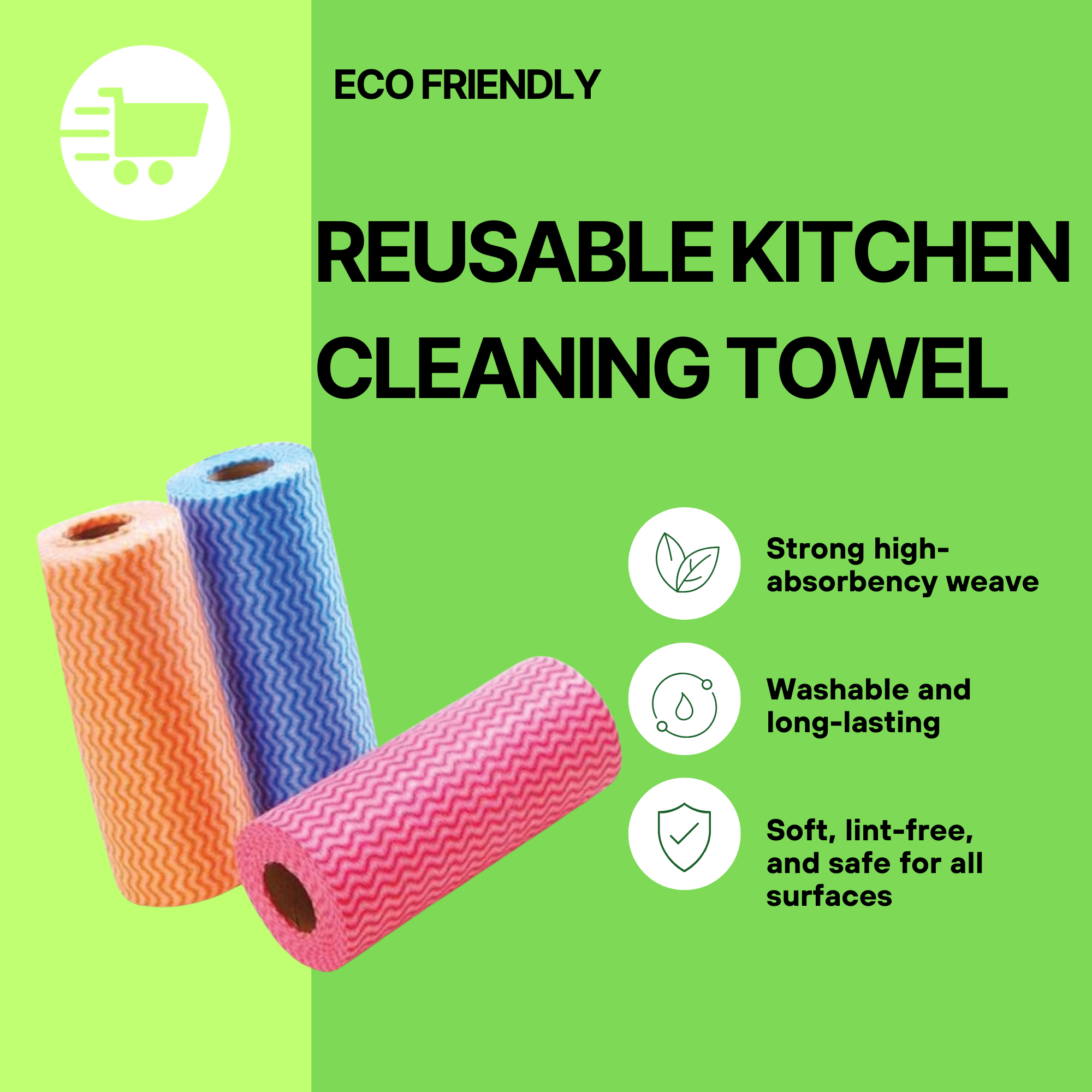 Reusable Ultra-Absorbent Kitchen Cleaning Towel