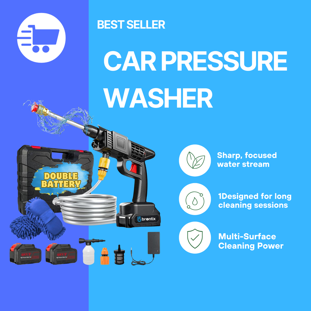 TurboForce Double-Battery High-Pressure Car Washer Gun