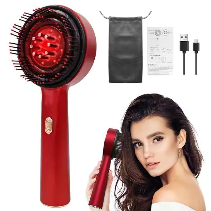 Premium 2-in-1 Electric Scalp Massager Comb | Oil Applicator & Deep Relaxation Tool