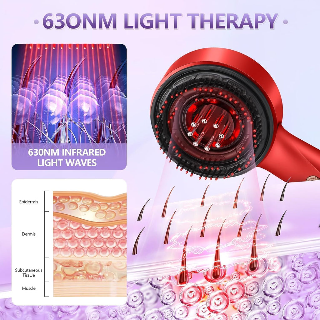 Premium 2-in-1 Electric Scalp Massager Comb | Oil Applicator & Deep Relaxation Tool