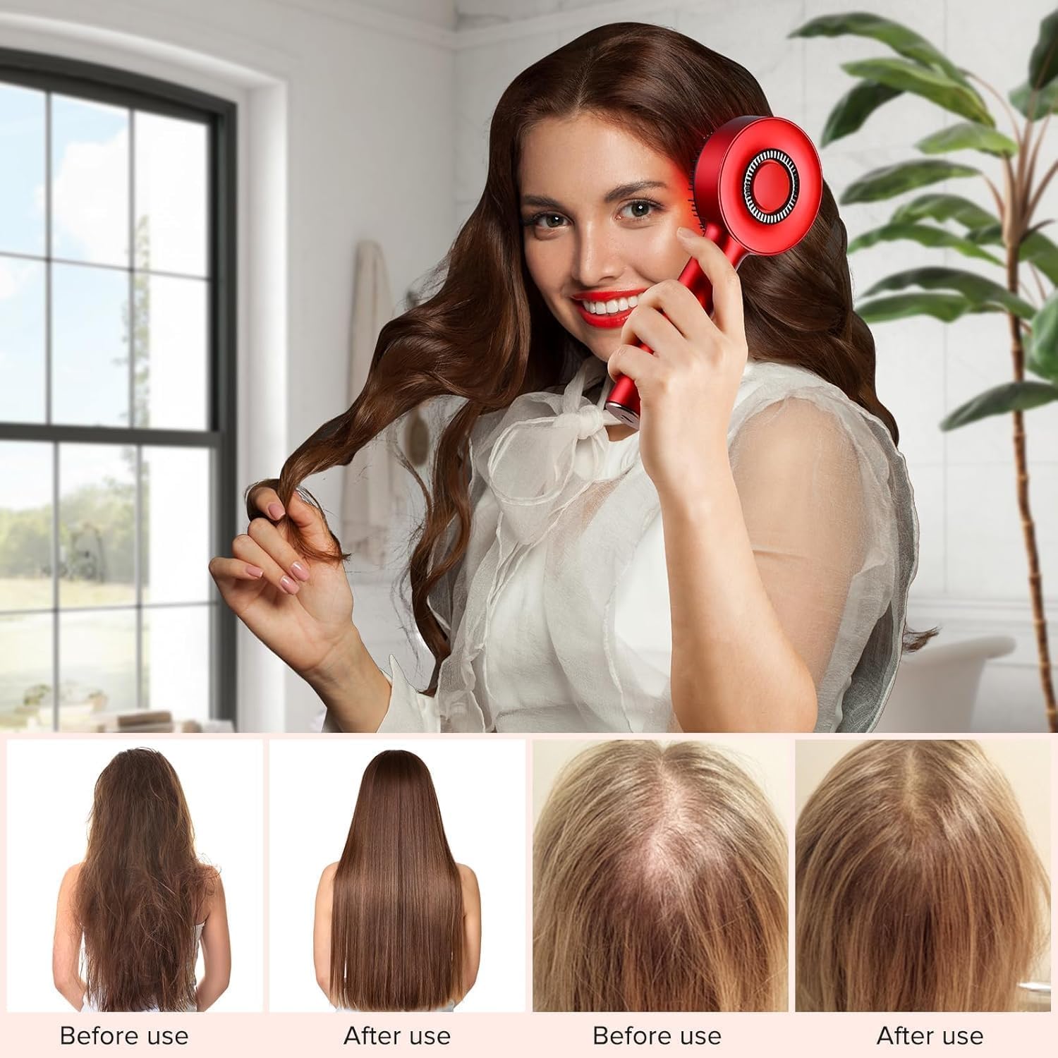 Premium 2-in-1 Electric Scalp Massager Comb | Oil Applicator & Deep Relaxation Tool